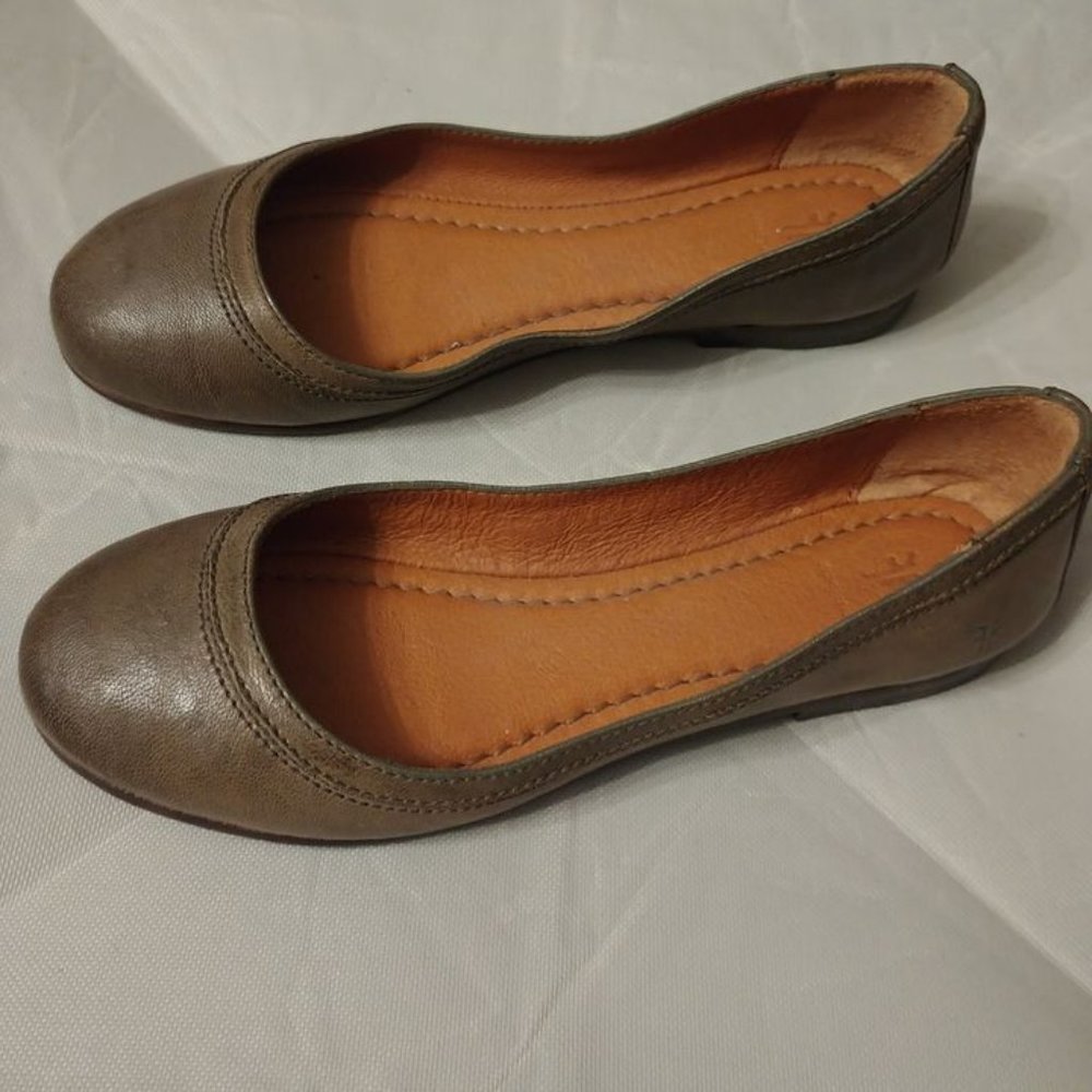 Frye Women's Brown Leather Ballet Flats